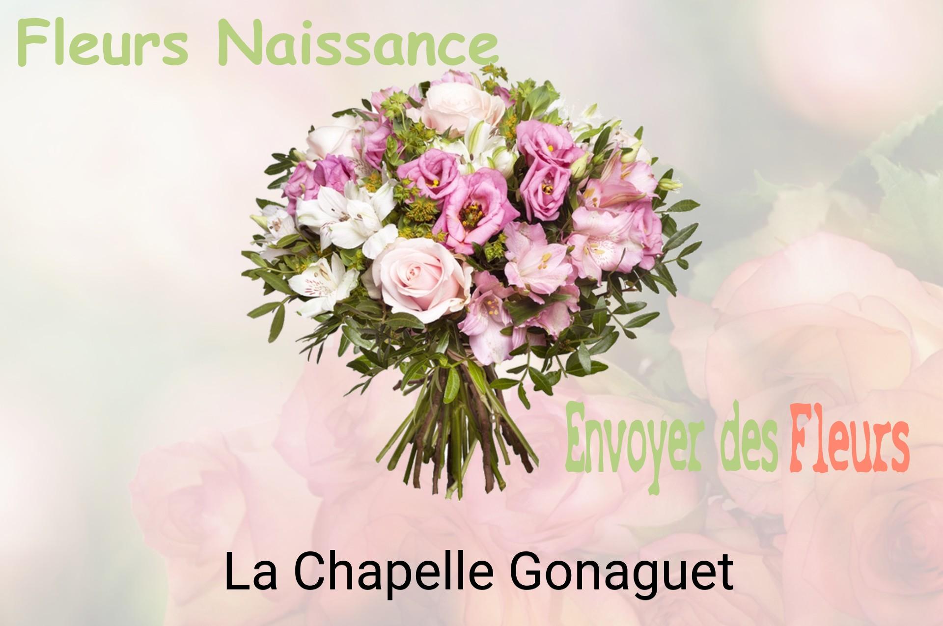 Bouquet de fleurs de naissance livré à La Chapelle-Gonaguet